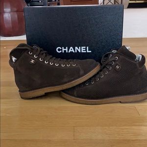 Chanel brown boots women’s 11